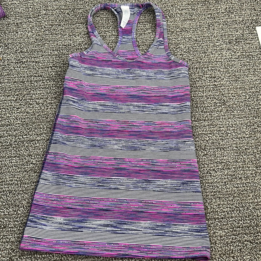 Ivviva pink white and purple tank top